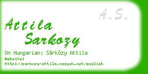 attila sarkozy business card
