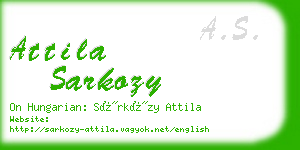 attila sarkozy business card